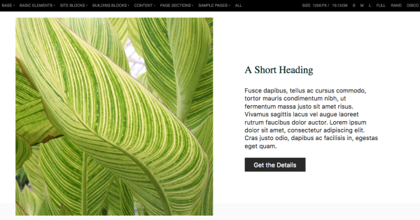 PatternLab Image with Text Component